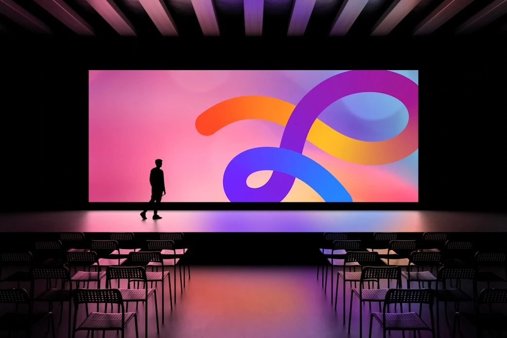 Escenario para evento con pantalla LED