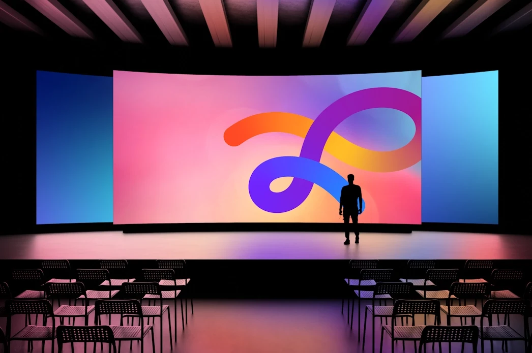 Iluminación perimetral y pantallas para eventos
