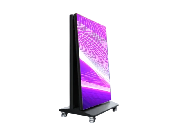 Pendón LED plegable con ruedas