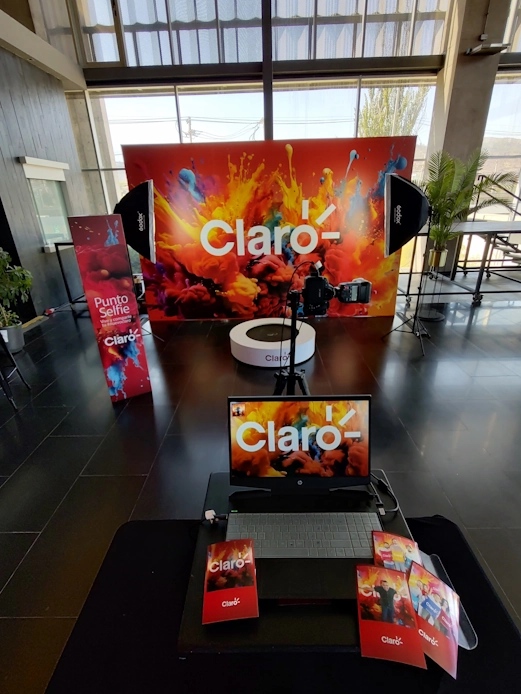 Montaje completo de un stage fotográfico para Claro